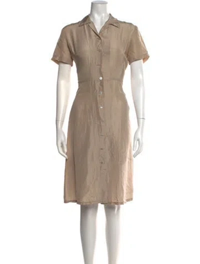 Pre-owned Dosa Silk Knee-length Dress In Neutrals