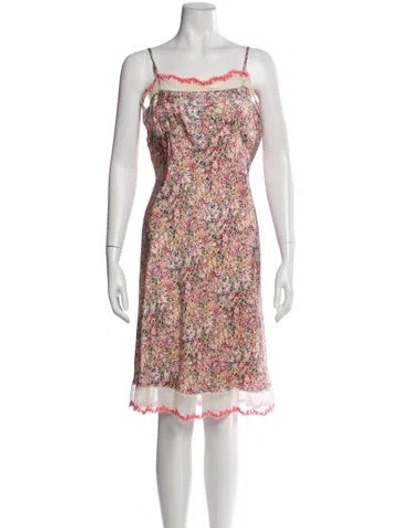 Pre-owned Dosa Silk Knee-length Dress In Pink