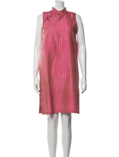 Pre-owned Dosa Silk Knee-length Dress In Pink
