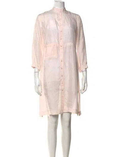Pre-owned Dosa Silk Knee-length Dress In Pink