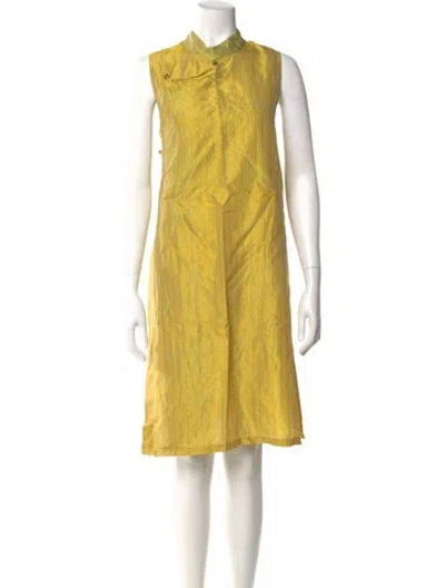 Pre-owned Dosa Silk Knee-length Dress In Yellow