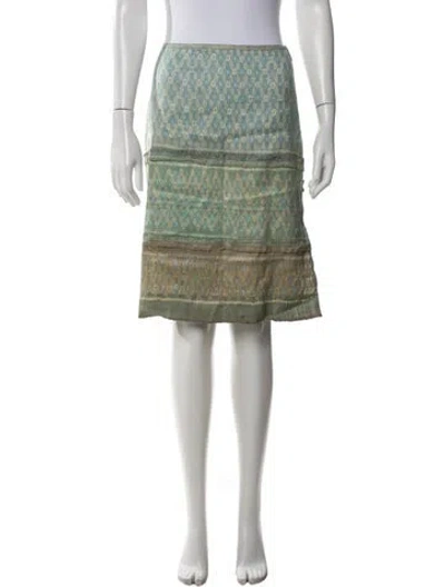 Pre-owned Dosa Silk Knee-length Skirt In Green