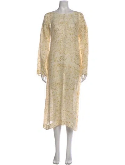Pre-owned Dosa Silk Long Dress In Neutral