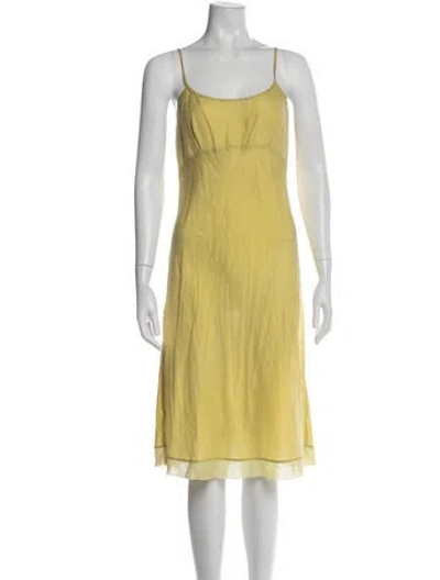 Pre-owned Dosa Silk Midi Length Dress In Multi