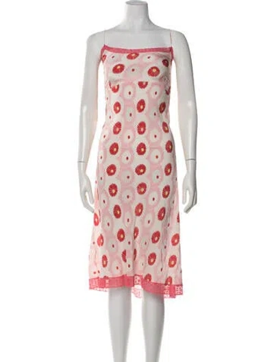 Pre-owned Dosa Silk Midi Length Dress In Multi