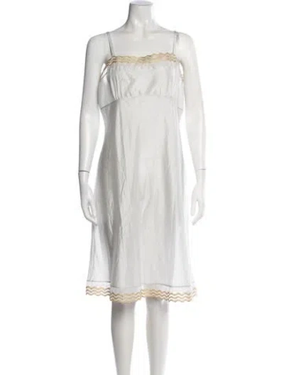 Pre-owned Dosa Silk Midi Length Dress In Neutrals