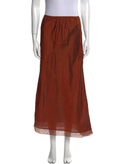 Pre-owned Dosa Silk Midi Length Skirt In Multi