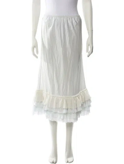 Pre-owned Dosa Silk Midi Length Skirt W/ Tags In Green