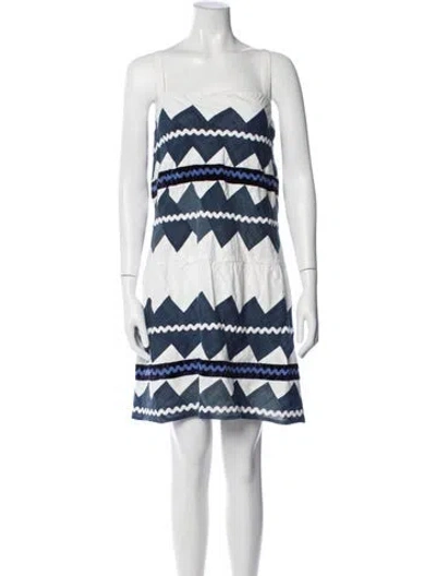 Pre-owned Dosa Silk Mini Dress In Blue