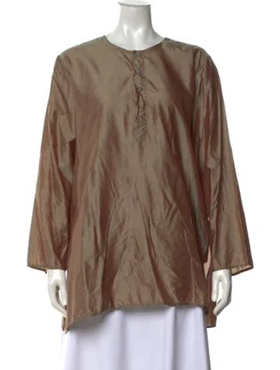Pre-owned Dosa Silk Mini Dress In Brown