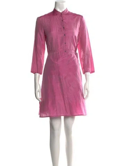 Pre-owned Dosa Silk Mini Dress In Pink