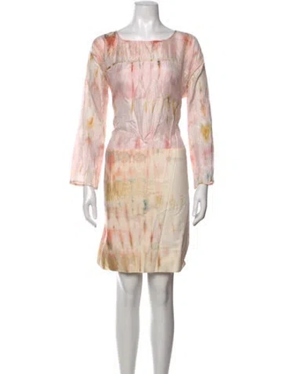 Pre-owned Dosa Silk Mini Dress In Pink
