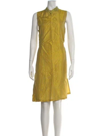 Pre-owned Dosa Silk Mini Dress In Yellow