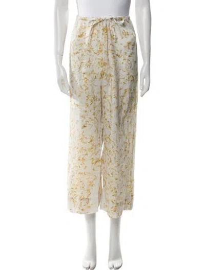 Pre-owned Dosa Silk Printed Pajamas In Neutral