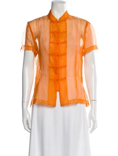 Pre-owned Dosa Silk Short Sleeve Top In Multi