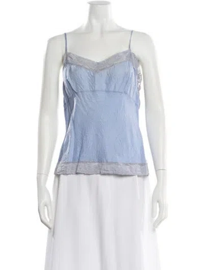 Pre-owned Dosa Silk Square Neckline Top In Multi