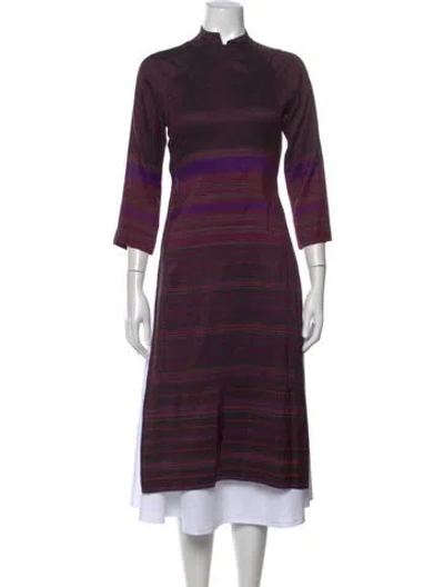 Pre-owned Dosa Silk Striped Top In Black