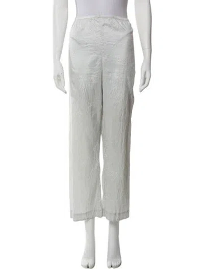 Pre-owned Dosa Silk Wide Leg Pants In Gray