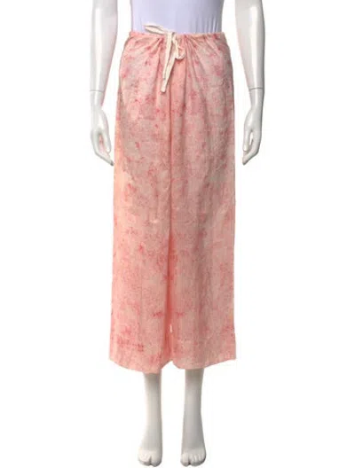 Pre-owned Dosa Silk Wide Leg Pants In Metallic/pink