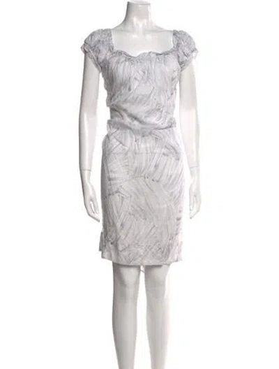 Pre-owned Dosa Square Neckline Knee-length Dress In Multi