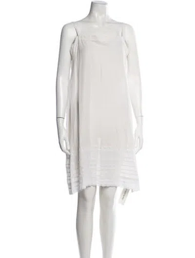 Pre-owned Dosa Square Neckline Mini Dress In White