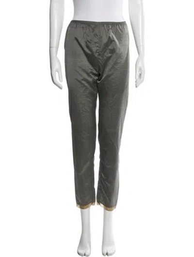 Pre-owned Dosa Straight Leg Pants In Green