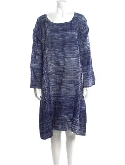Pre-owned Dosa Striped Knee-length Dress In Blue