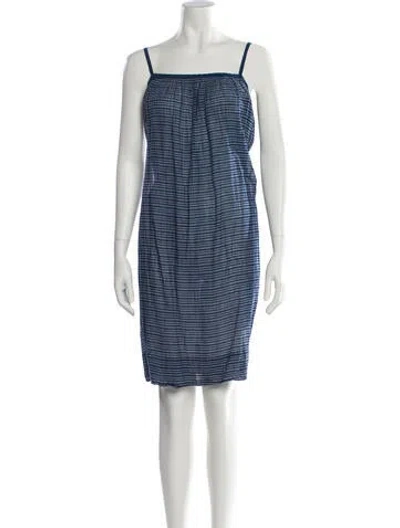 Pre-owned Dosa Striped Knee-length Dress In Blue