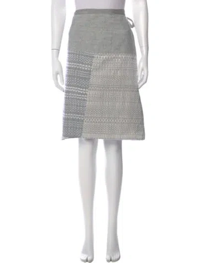 Pre-owned Dosa Striped Knee-length Skirt In Gray