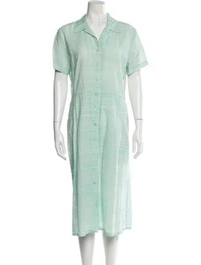 Pre-owned Dosa Striped Long Dress In Blue
