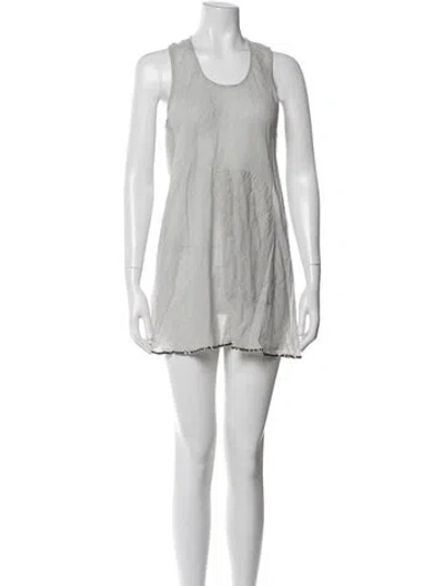Pre-owned Dosa Striped Mini Dress W/ Tags In Gray