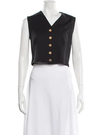 Pre-owned Dosa Vintage Merino Wool Vest In Gray