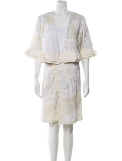 Pre-owned Dosa Vintage Printed Skirt Set In Neutral