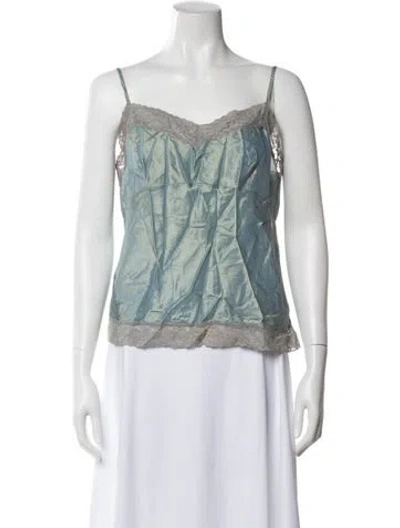 Pre-owned Dosa V-neck Sleeveless Top In White