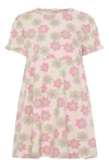 Dot Australia Kids' Blossom Puff Sleeve Dress In Cream Multi