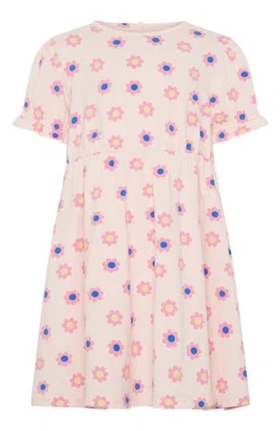 Dot Australia Kids' Floral Puff Sleeve Dress In Pink