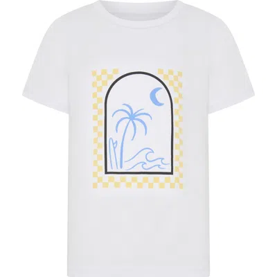 Dot Australia Kids' Ocean Graphic T-shirt In White