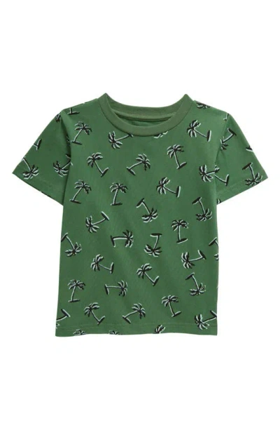 Dot Australia Kids' Palm Tree T-shirt In Forest Green
