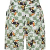 Dot Australia Kids' Pelican Check Swim Shorts In Green