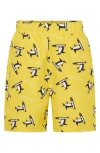 Dot Australia Kids' Penguin Swim Trunks In Yellow