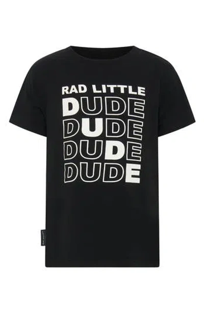 Dot Australia Kids' Rad Little Dude Graphic T-shirt In Black