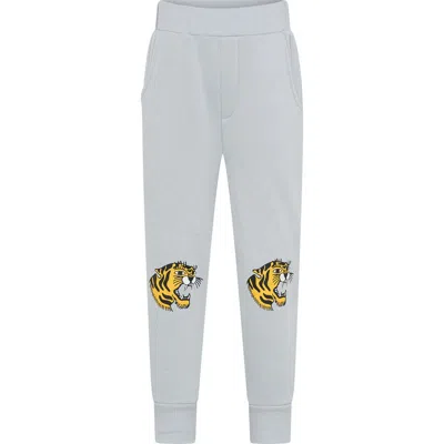 Dot Australia Kids' Tiger Knee Fleece Sweatpants In Gray