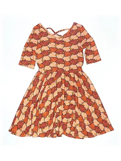 Pre-owned Dot Dot Smile Kids' Dress In Orange