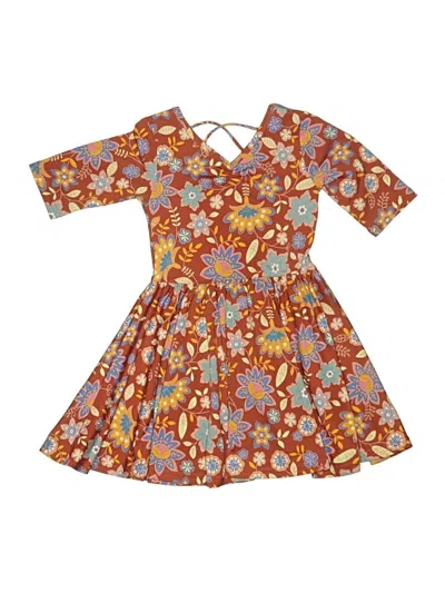 Pre-owned Dot Dot Smile Kids' Dress In Orange