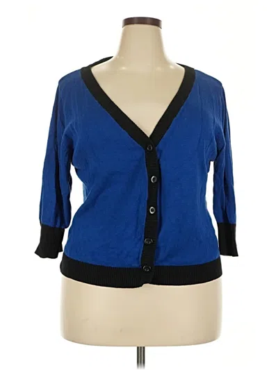 Pre-owned Dots Cardigan Sweater In Blue