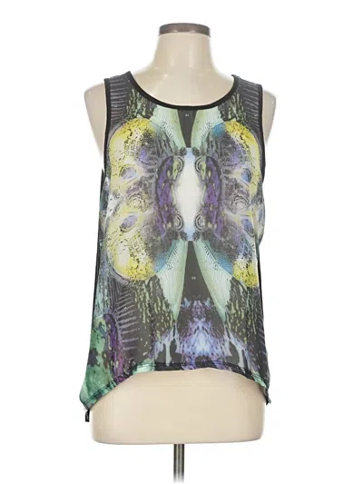 Pre-owned Dots Sleeveless Blouse In Green