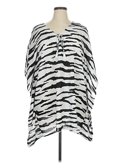Pre-owned Dotti 3/4 Sleeve Blouse In Silver
