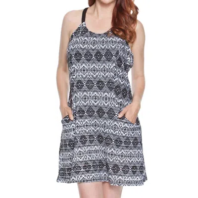 Dotti Jacquard High Neck Dress In Dot Diamond Daze In Gray