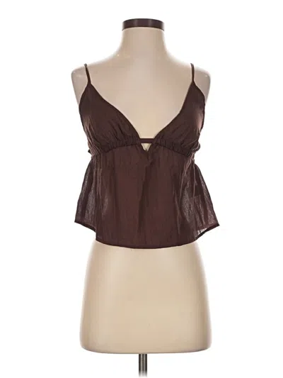 Pre-owned Dotti Sleeveless Blouse In Brown