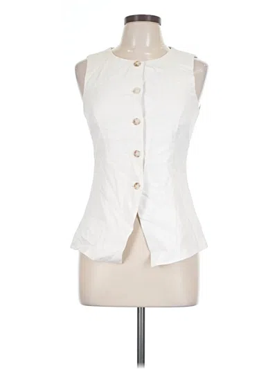 Pre-owned Dotti Sleeveless Button Down Shirt In Ivory